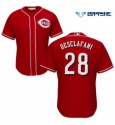 Mens Majestic Cincinnati Reds 28 Anthony DeSclafani Replica Red Alternate Cool Base MLB Jersey