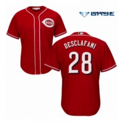 Mens Majestic Cincinnati Reds 28 Anthony DeSclafani Replica Red Alternate Cool Base MLB Jersey