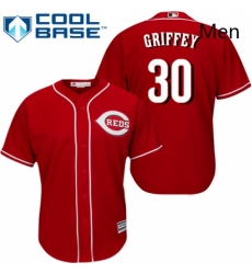 Mens Majestic Cincinnati Reds 30 Ken Griffey Replica Red Alternate Cool Base MLB Jersey