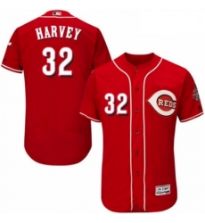 Mens Majestic Cincinnati Reds 32 Matt Harvey Red Alternate Flex Base Authentic Collection MLB Jersey