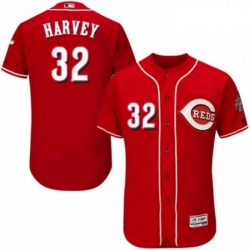 Mens Majestic Cincinnati Reds 32 Matt Harvey Red Alternate Flex Base Authentic Collection MLB Jersey
