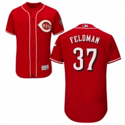 Mens Majestic Cincinnati Reds 37 Scott Feldman Red Flexbase Authentic Collection MLB Jersey