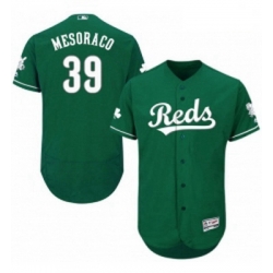 Mens Majestic Cincinnati Reds 39 Devin Mesoraco Green Celtic Flexbase Authentic Collection MLB Jersey