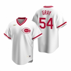Mens Nike Cincinnati Reds 54 Sonny Gray White Cooperstown Collection Home Stitched Baseball Jersey