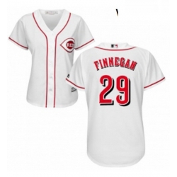 Womens Majestic Cincinnati Reds 29 Brandon Finnegan Authentic White Home Cool Base MLB Jersey