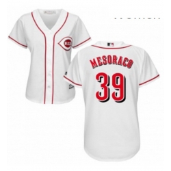 Womens Majestic Cincinnati Reds 39 Devin Mesoraco Authentic White Home Cool Base MLB Jersey