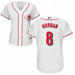 Womens Majestic Cincinnati Reds 8 Joe Morgan Authentic White Home Cool Base MLB Jersey