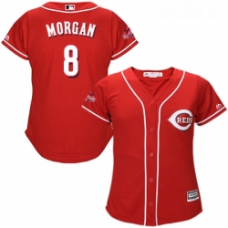 Womens Majestic Cincinnati Reds 8 Joe Morgan Replica Red Alternate Cool Base MLB Jersey