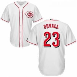 Youth Majestic Cincinnati Reds 23 Adam Duvall Authentic White Home Cool Base MLB Jersey