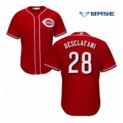 Youth Majestic Cincinnati Reds 28 Anthony DeSclafani Replica Red Alternate Cool Base MLB Jersey