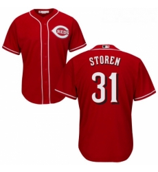 Youth Majestic Cincinnati Reds 31 Drew Storen Authentic Red Alternate Cool Base MLB Jersey