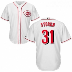 Youth Majestic Cincinnati Reds 31 Drew Storen Authentic White Home Cool Base MLB Jersey