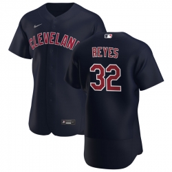 Men Cleveland Indians 32 Franmil Reyes Men Nike Navy Alternate 2020 Flex Base Player MLB Jersey