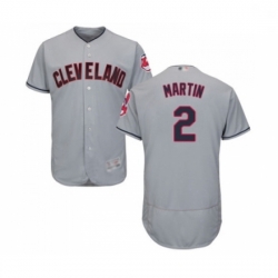 Mens Cleveland Indians 2 Leonys Martin Grey Road Flex Base Authentic Collection Baseball Jersey