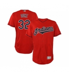 Mens Cleveland Indians 32 Zach Duke Scarlet Alternate Flex Base Authentic Collection Baseball Jersey