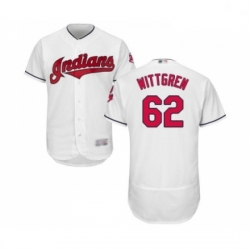 Mens Cleveland Indians 62 Nick Wittgren White Home Flex Base Authentic Collection Baseball Jersey