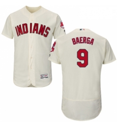 Mens Majestic Cleveland Indians 9 Carlos Baerga Cream Flexbase Authentic Collection MLB Jersey