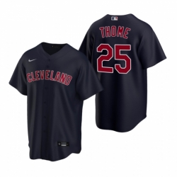 Mens Nike Cleveland Indians 25 Jim Thome Navy Alternate Stitched Baseball Jerse