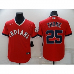 Men's Nike Cleveland Indians #25 Jim Thome Red Throwback Jersey