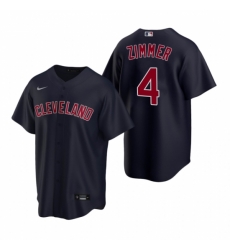 Mens Nike Cleveland Indians 4 Bradley Zimmer Navy Alternate Stitched Baseball Jersey