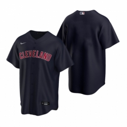 Mens Nike Cleveland Indians Blank Navy Alternate Baseball Jersey