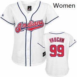 Womens Majestic Cleveland Indians 99 Ricky Vaughn Replica White MLB Jersey
