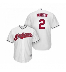 Youth Cleveland Indians 2 Leonys Martin Replica White Home Cool Base Baseball Jersey 