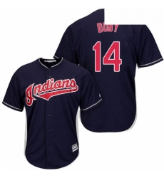 Youth Majestic Cleveland Indians 14 Larry Doby Authentic Navy Blue Alternate 1 Cool Base MLB Jersey