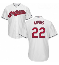 Youth Majestic Cleveland Indians 22 Jason Kipnis Authentic White Home Cool Base MLB Jersey