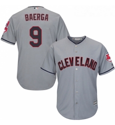 Youth Majestic Cleveland Indians 9 Carlos Baerga Replica Grey Road Cool Base MLB Jersey 