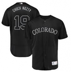 Men Colorado Chuck Nazty Black MLB Jersey