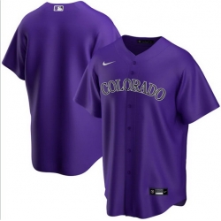 Men Colorado Rockies Nike Purple Blank Jersey