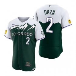 Men Nike Nike Colorado Rockies #2 Yonathan Daza City Connect Stitched Flex Base Baseball Jersey