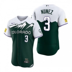 Men Nike Nike Colorado Rockies #3 Dom Nunez City Connect Stitched Flex Base Baseball Jersey