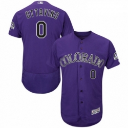 Mens Majestic Colorado Rockies 0 Adam Ottavino Purple Alternate Flex Base Authentic Collection MLB Jersey