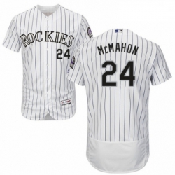 Mens Majestic Colorado Rockies 24 Ryan McMahon White Home Flex Base Authentic Collection MLB Jersey
