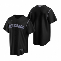 Mens Nike Colorado Rockies Blank Black Alternate Stitched Baseball Jersey