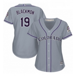 Womens Majestic Colorado Rockies 19 Charlie Blackmon Authentic Grey Road Cool Base MLB Jersey