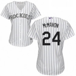 Womens Majestic Colorado Rockies 24 Ryan McMahon Authentic White Home Cool Base MLB Jersey 