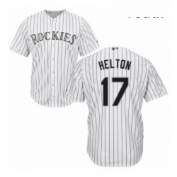 Youth Majestic Colorado Rockies 17 Todd Helton Replica White Home Cool Base MLB Jersey
