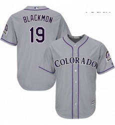 Youth Majestic Colorado Rockies 19 Charlie Blackmon Authentic Grey Road Cool Base MLB Jersey