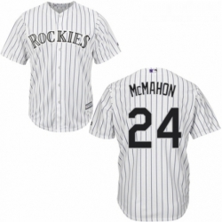 Youth Majestic Colorado Rockies 24 Ryan McMahon Authentic White Home Cool Base MLB Jersey 