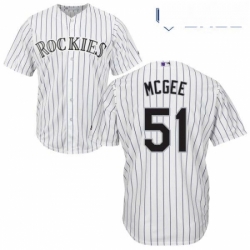 Youth Majestic Colorado Rockies 51 Jake McGee Authentic White Home Cool Base MLB Jersey
