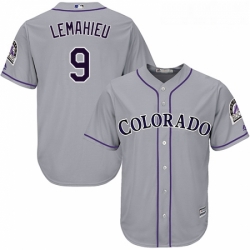 Youth Majestic Colorado Rockies 9 DJ LeMahieu Authentic Grey Road Cool Base MLB Jersey