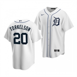 Men Detroit Tigers 20 Spencer Torkelson White Cool Base Stitched jersey