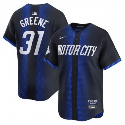 Men Detroit Tigers 31 Riley Greene 2024 Navy City Connect Cool Base Limited Jersey