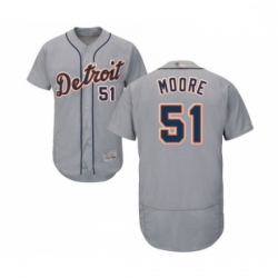 Mens Detroit Tigers 51 Matt Moore Grey Road Flex Base Authentic Collection Baseball Jersey