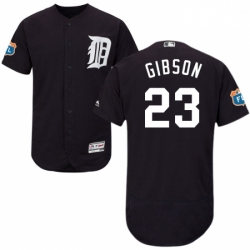 Mens Majestic Detroit Tigers 23 Kirk Gibson Navy Blue Alternate Flex Base Authentic Collection MLB Jersey
