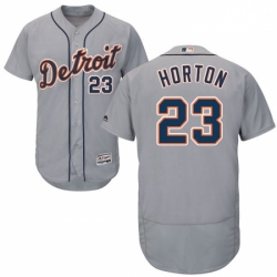 Mens Majestic Detroit Tigers 23 Willie Horton Grey Road Flex Base Authentic Collection MLB Jersey