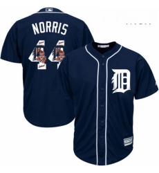 Mens Majestic Detroit Tigers 44 Daniel Norris Authentic Navy Blue Team Logo Fashion Cool Base MLB Jersey
